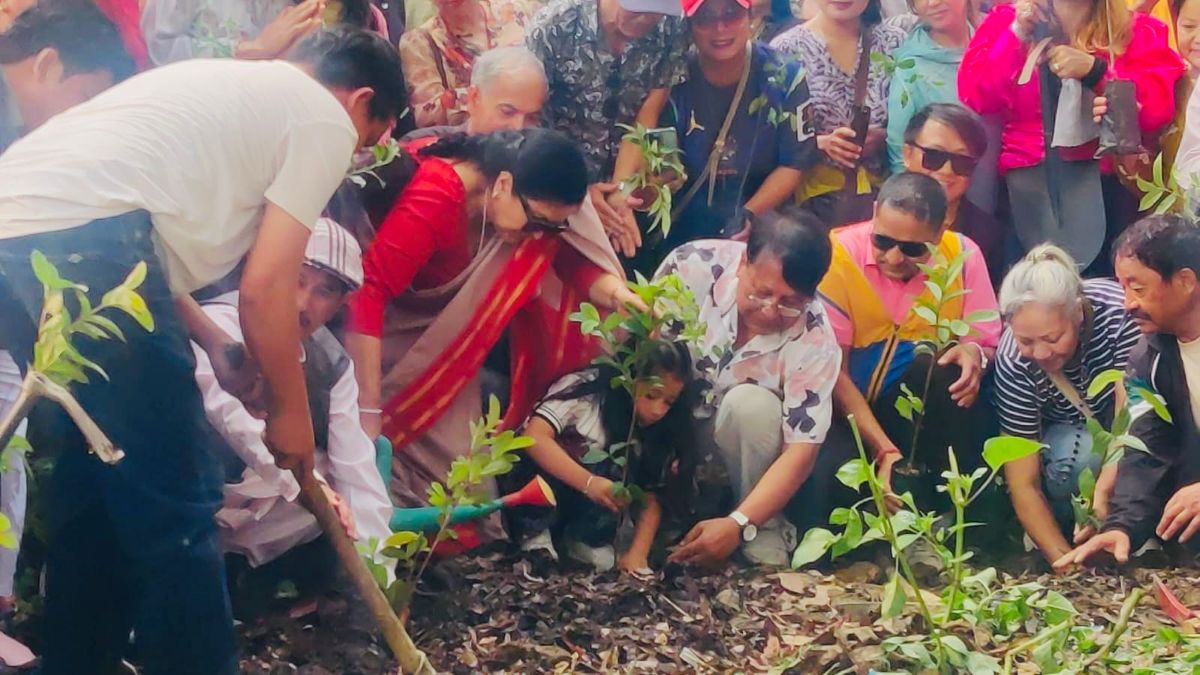 बोर्डको वार्षिकोत्सव पूर्वसन्ध्यामा मृगस्थलीमा वृक्षारोपण